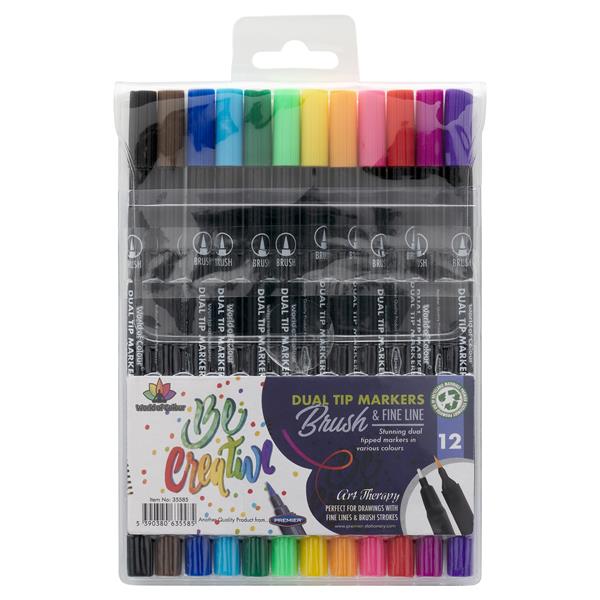 Dual Tip Artistic Markers Pack 12