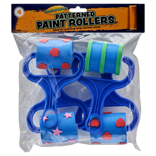 Patterned Painting Rollers Pack 4 World of Colour