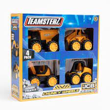 Teamsterz JCB 7 Inch Tough Trucks 4 Pack