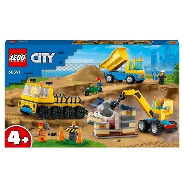 LEGO City - Construction Trucks & Wrecking Ball Crane - 60391