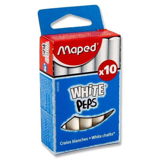 Maped Box 10 White Chalk