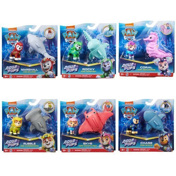 Paw Patrol Aqua Pups Hero Pup & Sea Creature Assorted