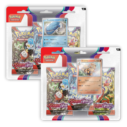 Pokemon TCG: Scarlet and Violet 3 Pack Booster Display