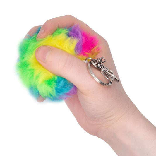 Scrunchems Furry Squish Ball Key Chain