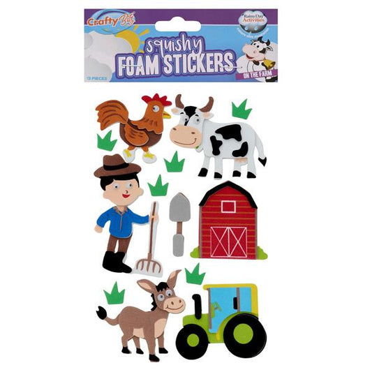 Squishy Foam Stickers Farm