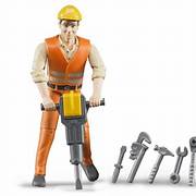 Bruder B-World Construction Worker with Accessories 60020 1:16 Scale