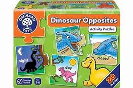 Dinosaur Opposites 20 x 2pc Activity Puzzles -  Orchard Toys
