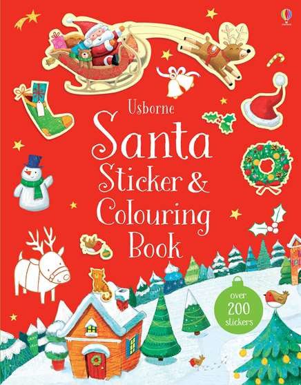 Usborne Santa Sticker & Colouring Book